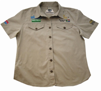 (image for) Vermont Ladies Cotton Shirt Stone Large