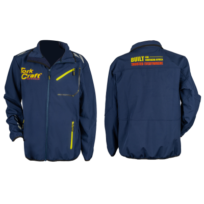 (image for) Unisex Soft Shell Jacket Blue - Small