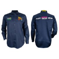 (image for) Vermont Mens Cotton Shirt Navy Blue 3x-large - Long Sleeve