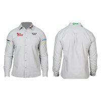 (image for) Vermont Ladies Cotton Long Sleeve Shirt Grey Large