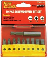 (image for) Screwdriver Bit Set 10pcs(ph2x2.pz2x3slotted6mmx2.8mmx2)