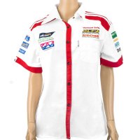 (image for) Vermont Ladies - White/red Cotton Shirt - X-large