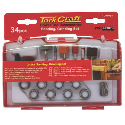 (image for) Tork Craft Sanding and Grinding Set 34 Piece Mini