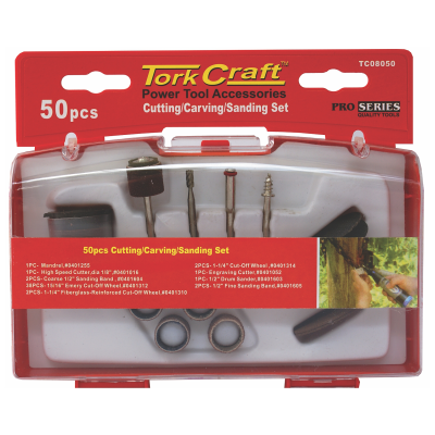 (image for) Tork Craft Cutting/Carving/Sanding Set 50 Piece Mini