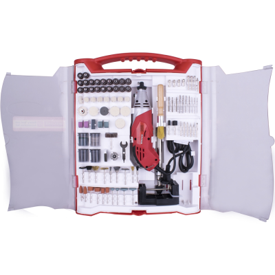 (image for) Tork Craft Mini Rotary Tool 170W and Accessory Set 245 Piece with Stand and Flex Shaft