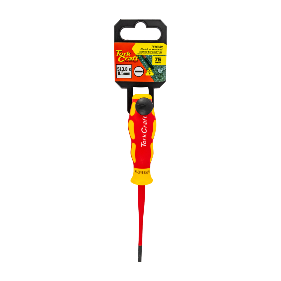 (image for) Screwdriver Insulated Slot 0.5x3.0x75mm Vde