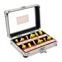 Router Bit Set 12pc/alu.case 1/4' (image for) Router Bit Set 12pc/alu.case 1/4'