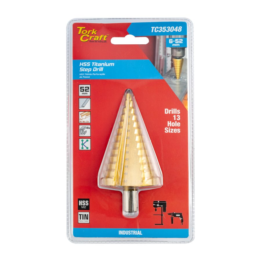 (image for) Step Drill Hss 6-52mm M2 Carded