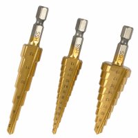 (image for) Step Drill Set 3pce In Blister