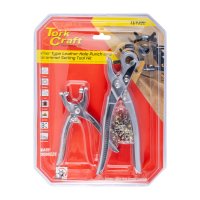 (image for) Leather Hole Punch & Grommet Setting Tool Kit C/w 100pc Eyelets 5mm