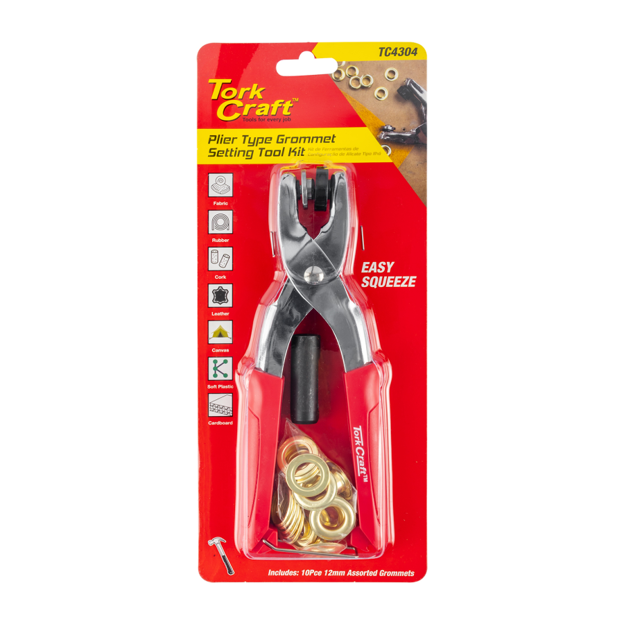 (image for) Grommet Setting Tool Kit C/w 10pc Eyelets 12mm