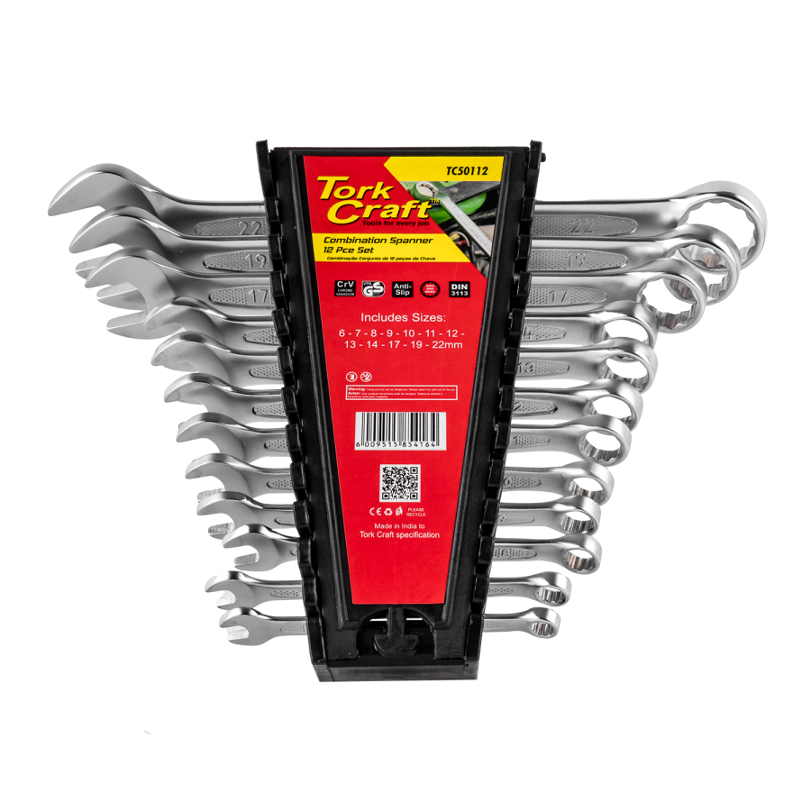(image for) 12pcs Combination Spanner Set 6-7-8-9-10-11-12-13-14-17-19-22mm