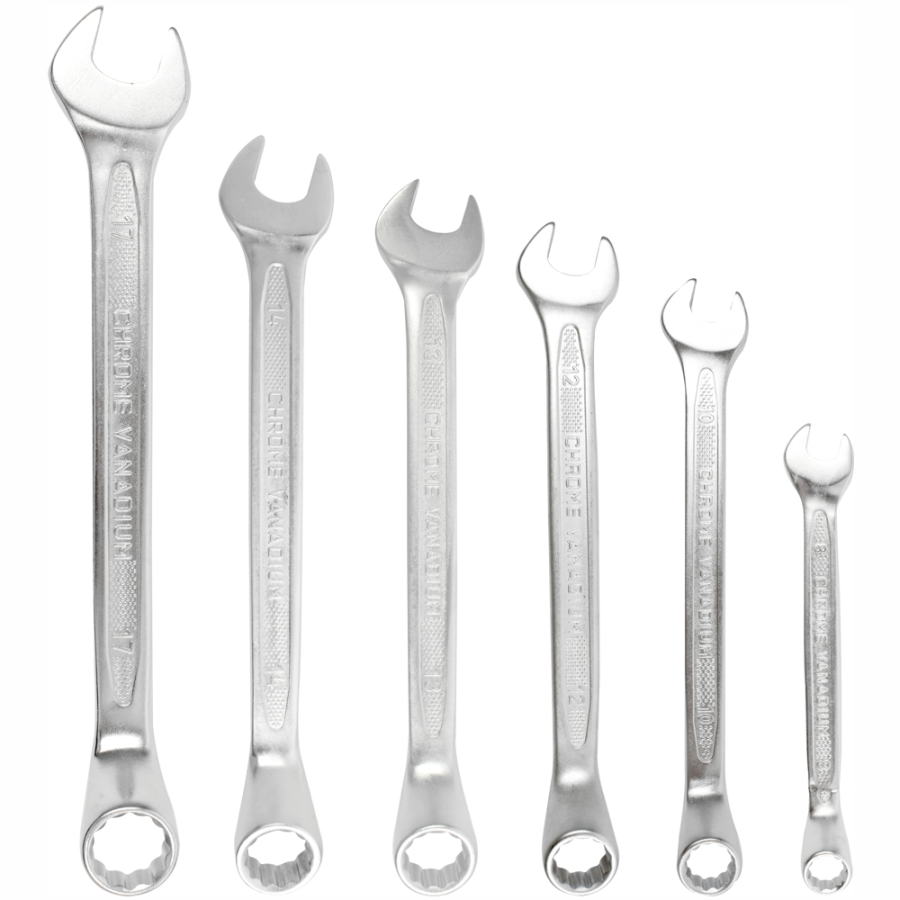 (image for) 6pcs Deep Offset Combination Spanner Set 8-10-12-13-14-17mm