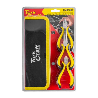 (image for) Tork Craft TC603005 5pc Mini Plier Set With Carry Bag Micro