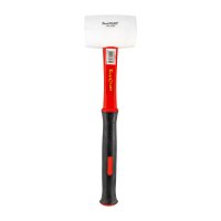 Hammer Rubber Mallet 450g (16oz) Fibreglass Handle White Non-marking (image for) Hammer Rubber Mallet 450g (16oz) Fibreglass Handle White Non-marking