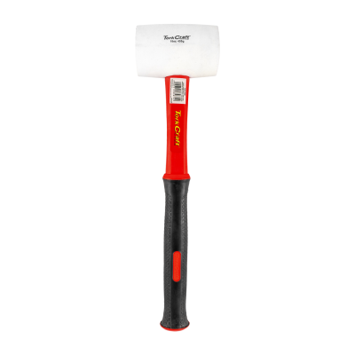 (image for) Hammer Rubber Mallet 450g (16oz) Fibreglass Handle White Non-marking