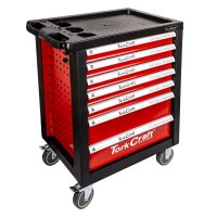 (image for) Tork Craft 7 Drawer Roller Tool Box Cabinet On Castors Empty