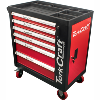 (image for) Tork Craft 6 Drawer Roller Cab Tool Box On Castors With 184pc Of Stock