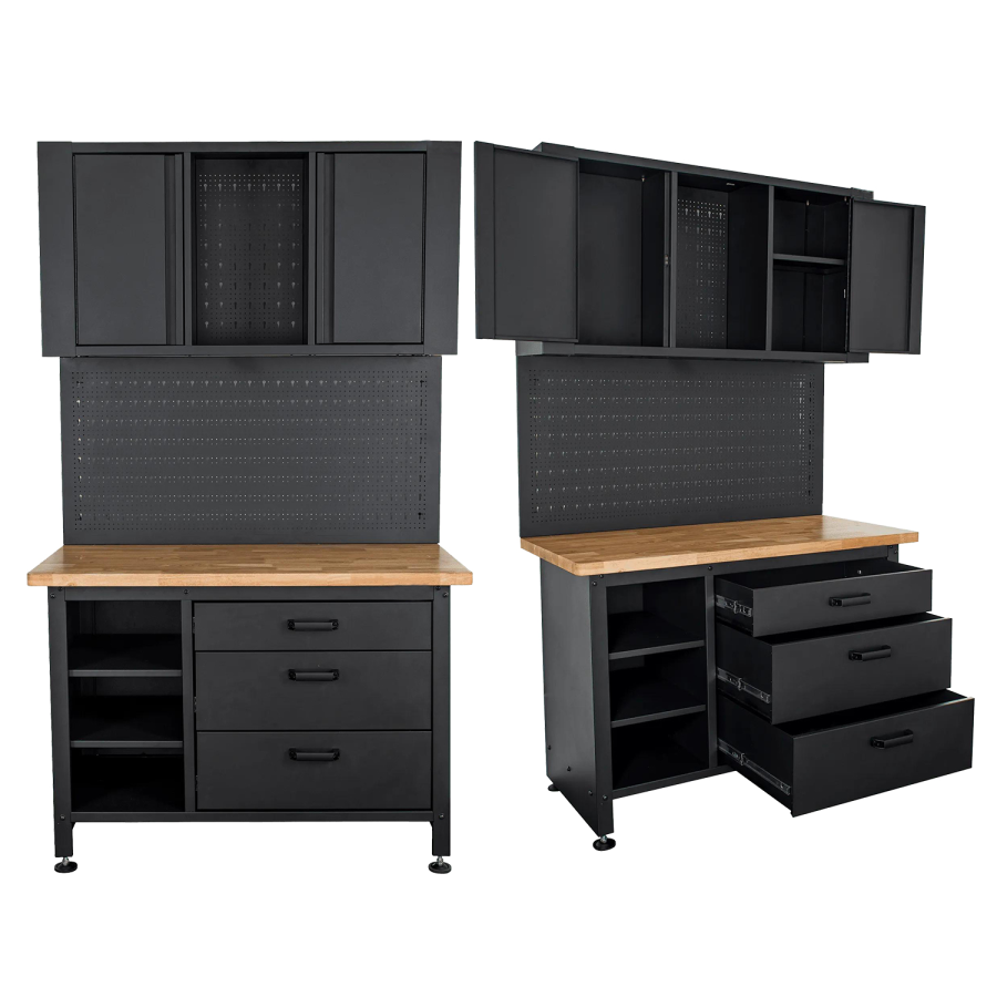 (image for) Wall Mount Metal Storage Unit 2000x1200mm Cupboard/peg Board/work Benc