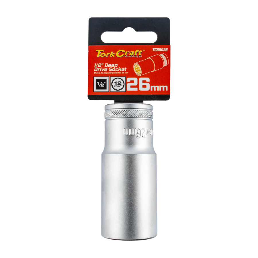 (image for) Socket 26mm 1/2' Dr Deep Socket Crv 12 Point