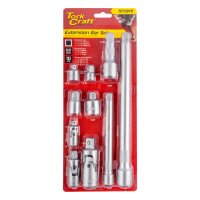 Socket Adaptor & Extention Set 1/2', 1/4', 3/8' 10pc (image for) Socket Adaptor & Extention Set 1/2', 1/4', 3/8' 10pc