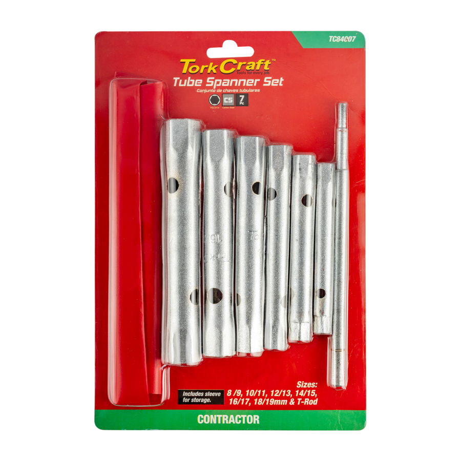 (image for) Tube Socket Set 8 9 10 11 12 13 14 15 16 17 18 19mm & T-rod)