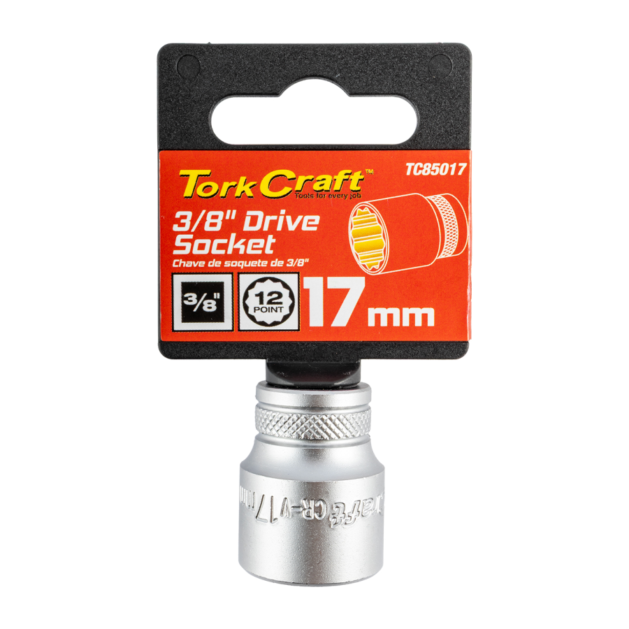 (image for) Socket 3/8'dr 17mm 12pt Crv