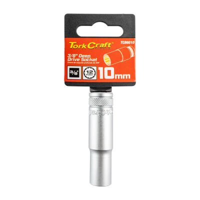 (image for) Deep Socket 3/8'dr 10mm 12pt Crv