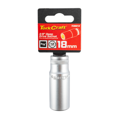 (image for) Deep Socket 3/8'dr 18mm 12pt Crv
