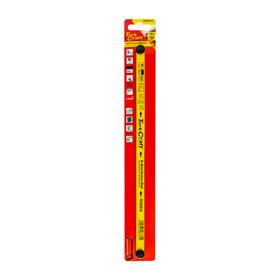 (image for) 2pc Hacksaw Blade Bi-metal 14tx300 Hanging Card