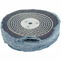 (image for) Colour Buff/mop 150mm X 2 Section X 30mm Thick 1/2' Hole