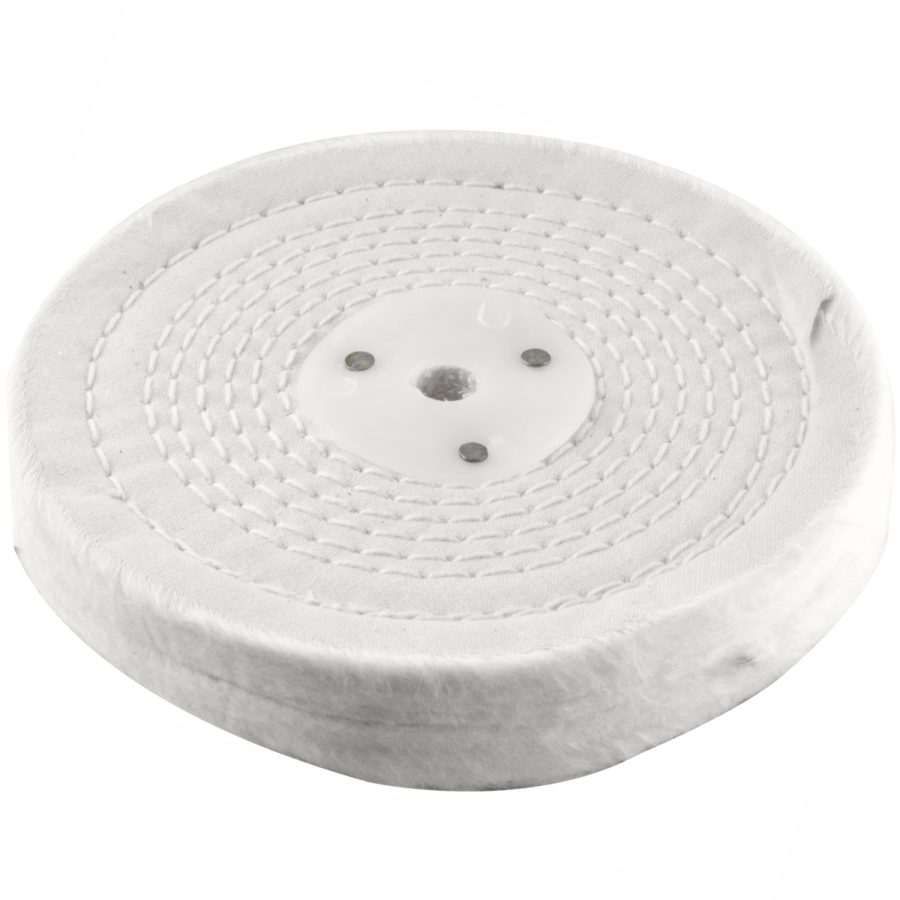 (image for) White Buff/mop 150mm X 2 Section 20mm Thick