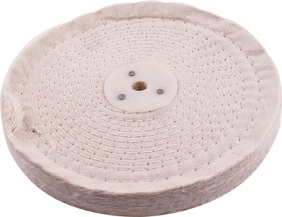 (image for) White Buff/mop Stitched 200mm X 2 Section 20mm Thick