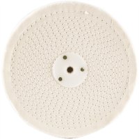 White Buff/mop 200mm X 3 Section X 30 Mm Thick 1/2' Hole (image for) White Buff/mop 200mm X 3 Section X 30 Mm Thick 1/2' Hole