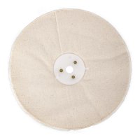 White Buff/mop Unstitched 200 X 50 Ply X 1/2' Hole (image for) White Buff/mop Unstitched 200 X 50 Ply X 1/2' Hole