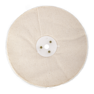 (image for) White Buff/mop Unstitched 200 X 50 Ply X 1/2' Hole