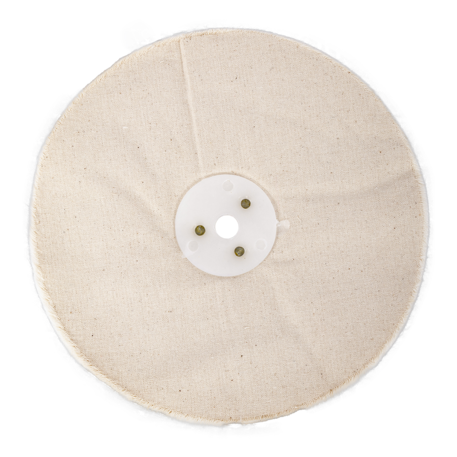 (image for) White Buff/mop Unstitched 200 X 50 Ply X 1/2' Hole