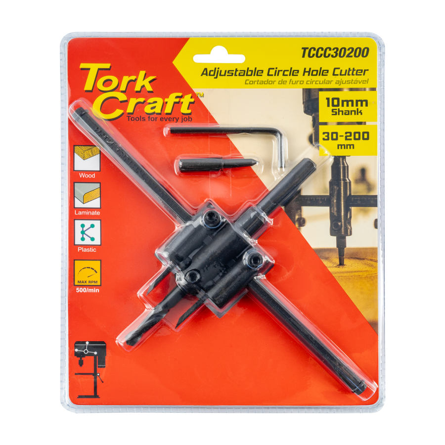 (image for) Circle Hole Cutter Adjustable 30-200mm