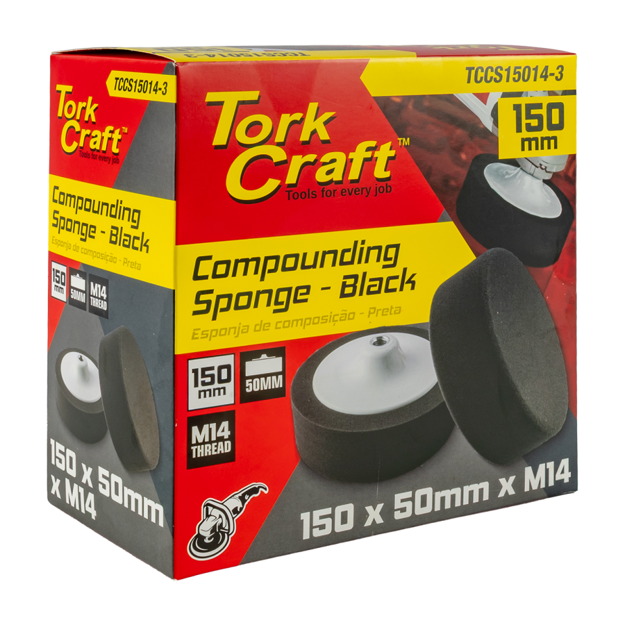 (image for) Compounding Sponge 150mm X M14 Black