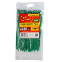 (image for) Nylon Cable Ties 3.5mm X 150mm Green 100pc