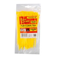 (image for) Nylon Cable Ties 3.5mm X 150mm Yellow 100pc
