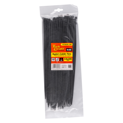 (image for) Nylon Cable Ties 4.8mm X 300mm Black 100pc