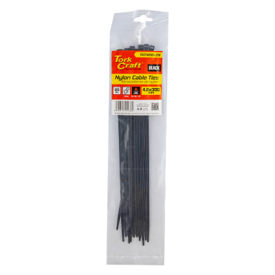 (image for) Nylon Cable Ties 4.8mm X 300mm Black 25pc