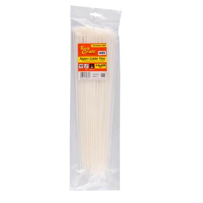 (image for) Nylon Cable Ties 4.8mm X 400mm White 100pc