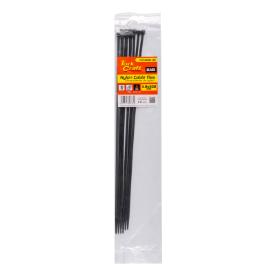 (image for) Nylon Cable Ties 4.8mm X 400mm Black 10pc