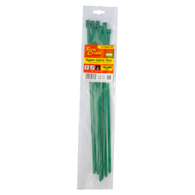 (image for) Nylon Cable Ties 7.6mm X 400mm Green 10pc