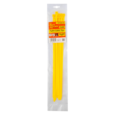 (image for) Nylon Cable Ties 7.6mm X 400mm Yellow 10pc