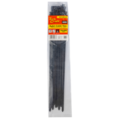(image for) Nylon Cable Ties 7.6mm X 400mm Black 25pc