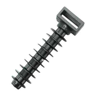 (image for) Cable Tie Mount Plug 10,6mm X 43mm Up To 9mm Tie Black 25pc