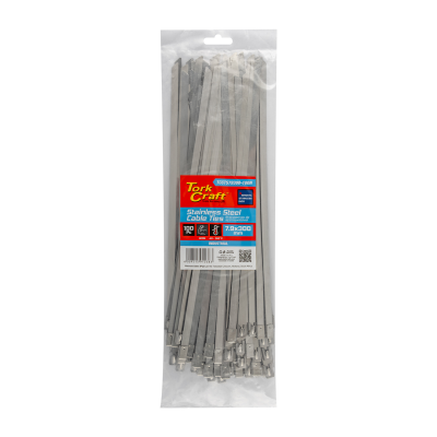 (image for) S/steel Cable Ties Ss304 7.9mm X 300mm Natural 100pc